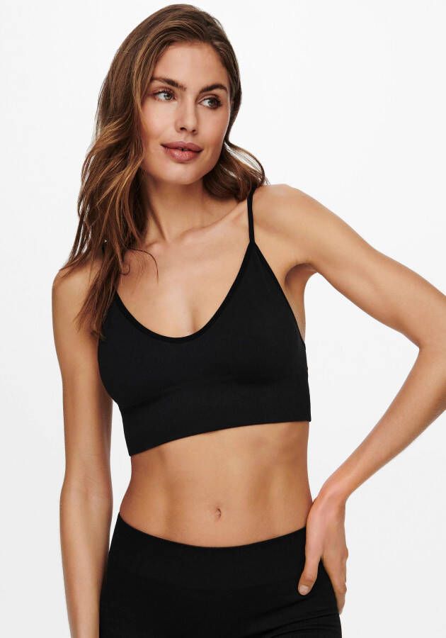 Only Bustier ONLVICKY RIB SEAMLESS V-NECK TOP NOOS