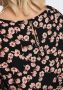 ONLY CARMAKOMA gebloemd T-shirt CARANITA zwart roze - Thumbnail 5