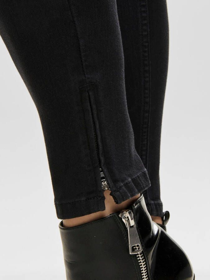 ONLY CARMAKOMA Skinny fit jeans CARKARLA REG SK ANKLE ZIP JNS met ritssluiting onder in de pijpen
