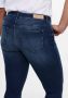 ONLY CARMAKOMA cropped skinny jeans CARWILLY met slijtage details dark denim - Thumbnail 6