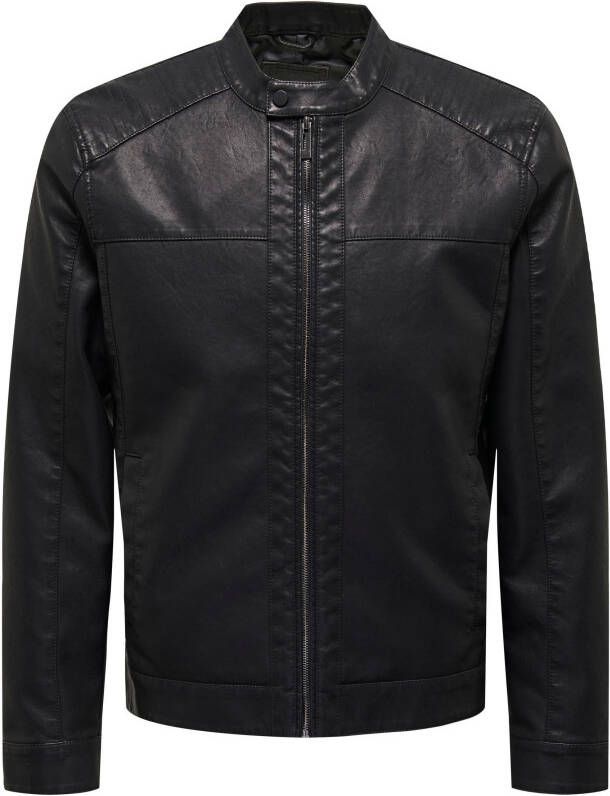 ONLY & SONS Bikerjack MIKE PU RACER JACKET