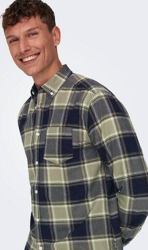 ONLY & SONS Geruit overhemd ONSALVARO LS OXFORD CHECK SHIRT 5979