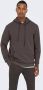ONLY & SONS hoodie ONSCERES LIFE seal brown - Thumbnail 4