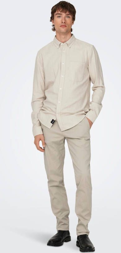 ONLY & SONS Overhemd met lange mouwen ONSGUDMUND SLIM 1-PKT SOLID SHIRT NOOS