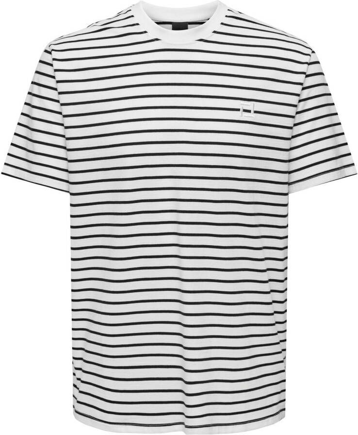ONLY & SONS Shirt met ronde hals ONSHENRY REG STRIPE TEE