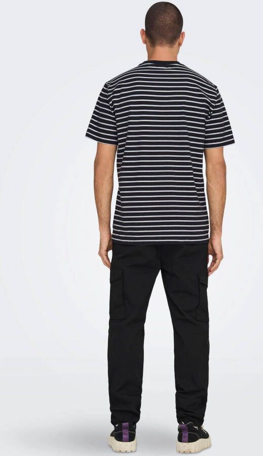 ONLY & SONS Shirt met ronde hals ONSHENRY REG STRIPE TEE