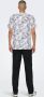 ONLY & SONS regular fit T-shirt ONSPERRY met all over print bright white - Thumbnail 5