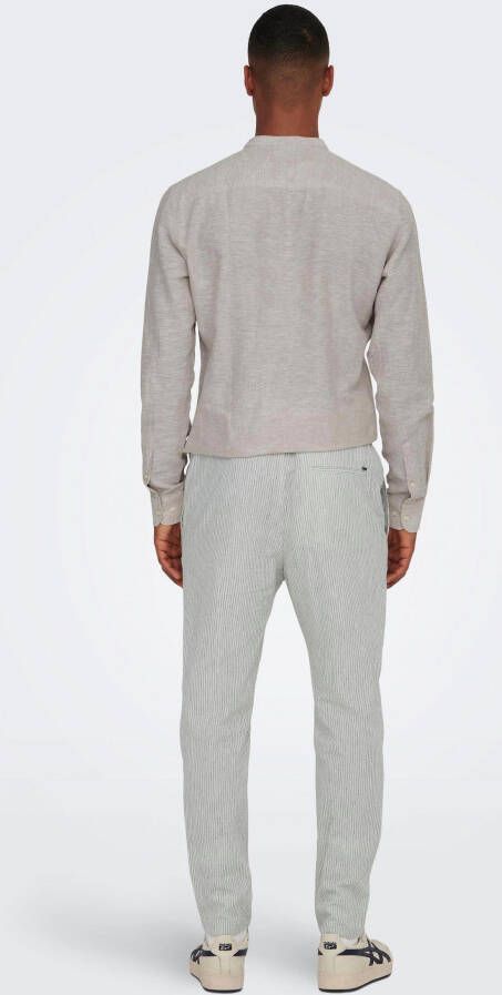 ONLY & SONS Stoffen broek ONSLINUS CROP LIFE 0006 LIN MIX PNT NOOS