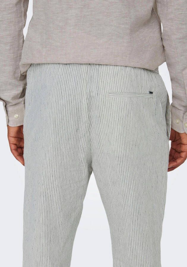 ONLY & SONS Stoffen broek ONSLINUS CROP LIFE 0006 LIN MIX PNT NOOS