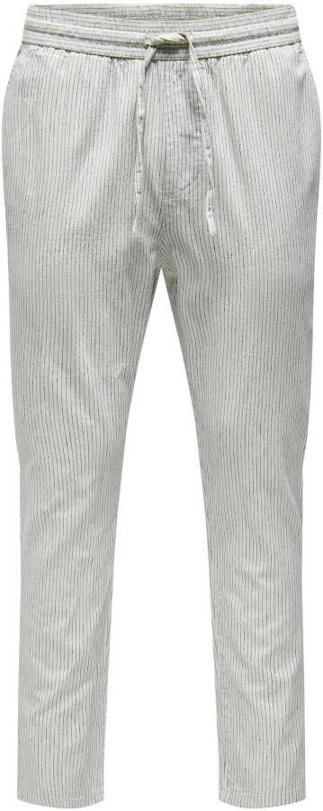 ONLY & SONS Stoffen broek ONSLINUS CROP LIFE 0006 LIN MIX PNT NOOS