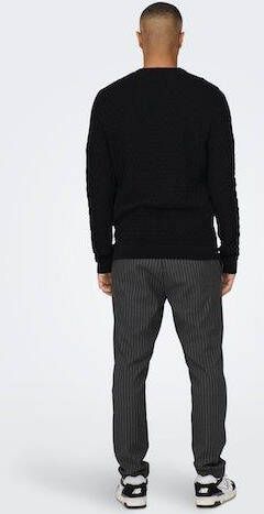 ONLY & SONS Trui met ronde hals ONSKALLE REG 12 STRUC CREW KNIT NOOS