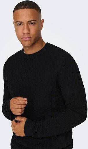 ONLY & SONS Trui met ronde hals ONSKALLE REG 12 STRUC CREW KNIT NOOS