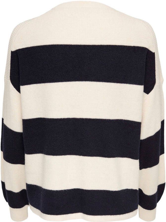 Only Gebreide trui ONLATIA L S STRIPE PULLOVER KNT NOOS