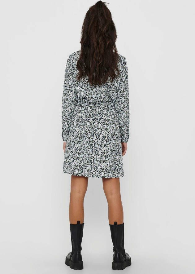 Only Gedessineerde jurk ONLCORY L S V-NECK TUNIC