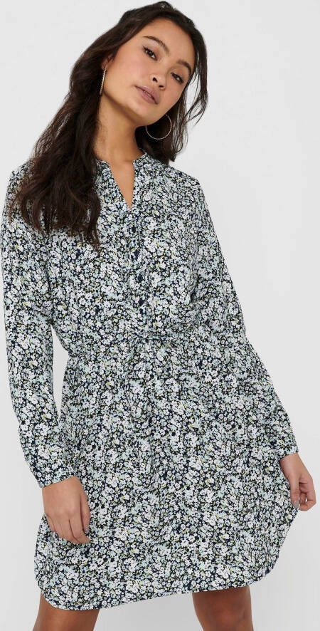 Only Gedessineerde jurk ONLCORY L S V-NECK TUNIC