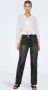 Only Grijze Effen Jeans met Rits en Knoopsluiting Gray Dames - Thumbnail 6