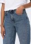 ONLY high waist wide leg jeans ONLJUICY Dark Medium Blue Denim - Thumbnail 4