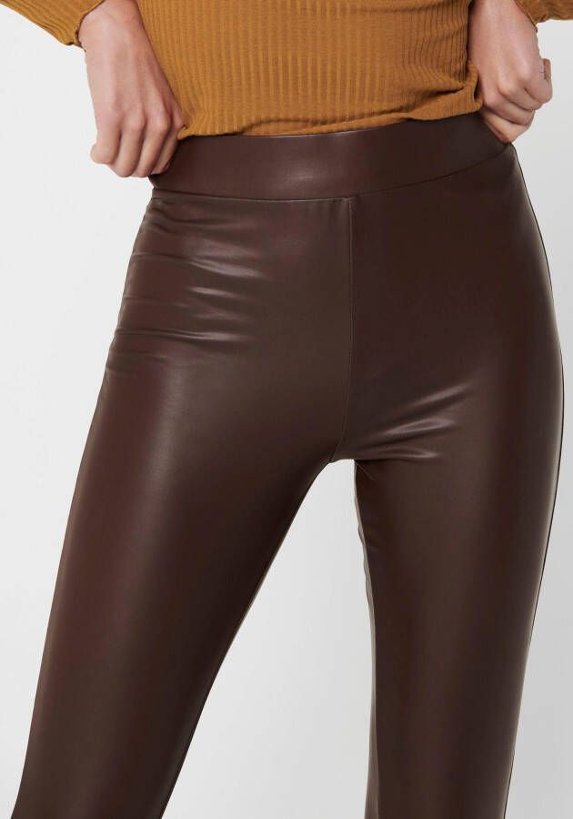 Only Imitatieleren broek ONLCOOL COATED LEGGING NOOS JRS