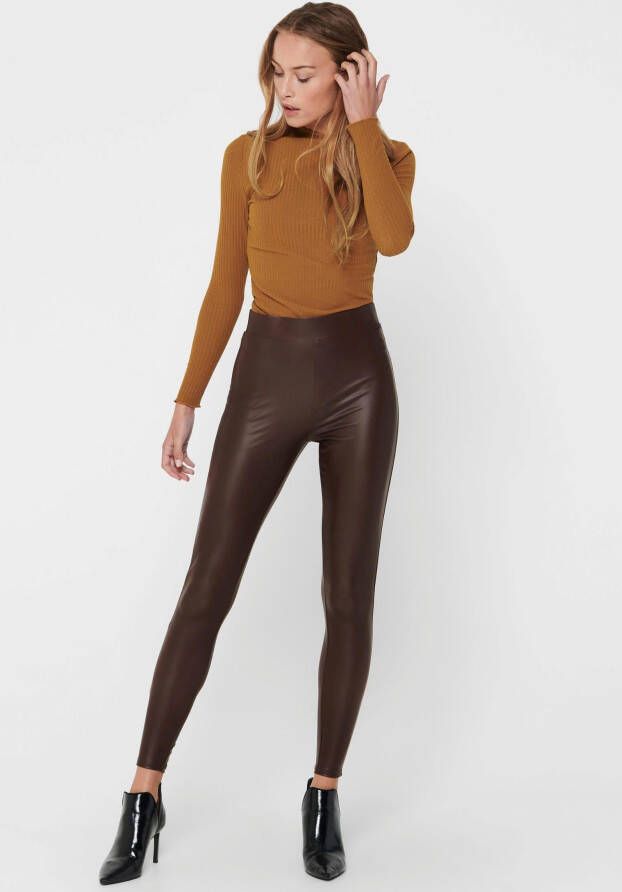 Only Imitatieleren broek ONLCOOL COATED LEGGING NOOS JRS