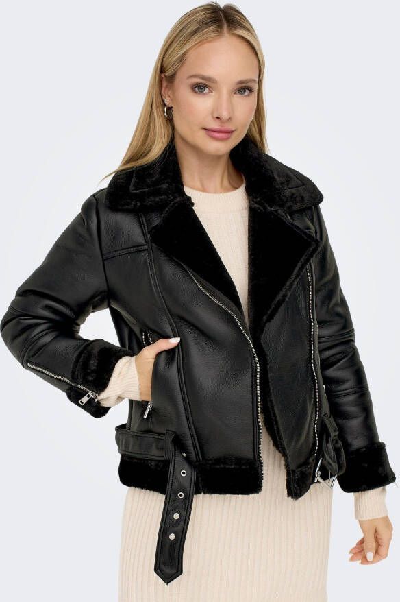 Only Imitatieleren jack ONLAGNETE FAUX LEATHER BIKER JKT OTW