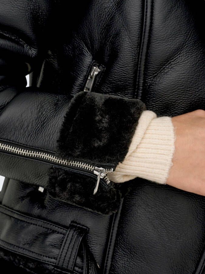 Only Imitatieleren jack ONLAGNETE FAUX LEATHER BIKER JKT OTW