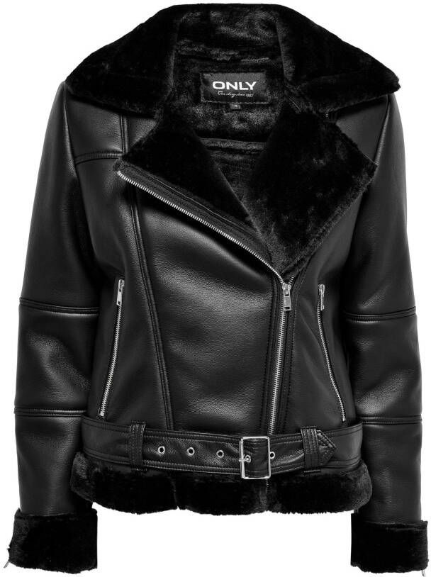 Only Imitatieleren jack ONLAGNETE FAUX LEATHER BIKER JKT OTW