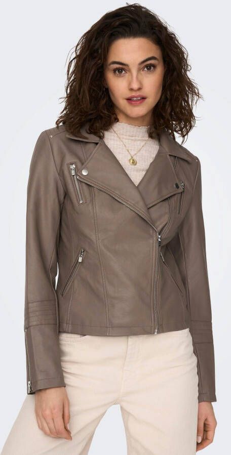 Only Imitatieleren jack ONLGEMMA FAUX LEATHER BIKER OTW NOOS
