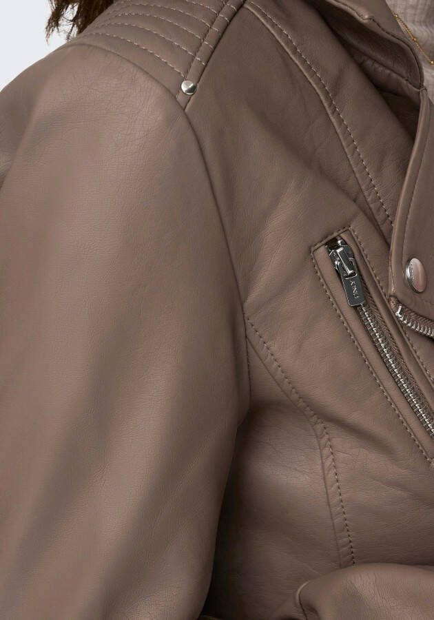 Only Imitatieleren jack ONLGEMMA FAUX LEATHER BIKER OTW NOOS