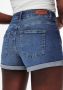 ONLY high waist jeans short ONLHUSH medium blue denim - Thumbnail 6