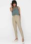 ONLY gestreepte high waist tapered fit broek ONLPOPTRASH zand - Thumbnail 5