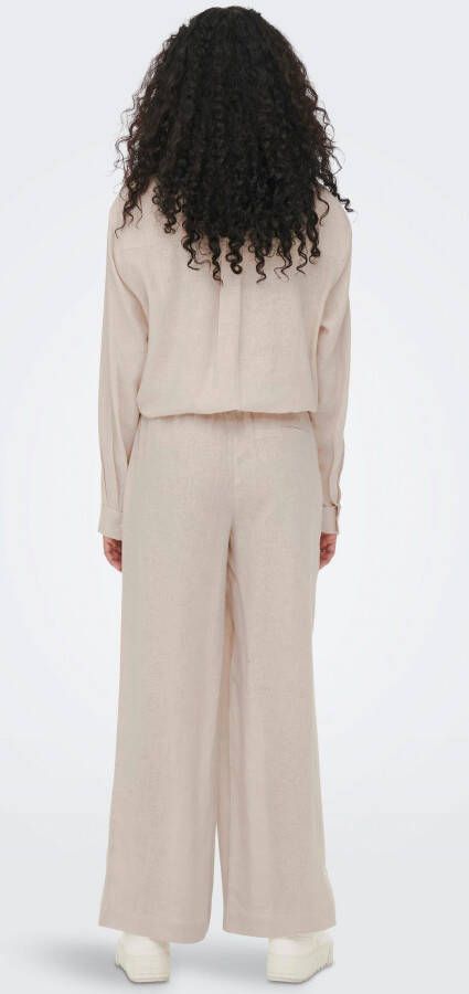 Only Comfortbroek ONLTOKYO HW LINEN BLEND ST PANT