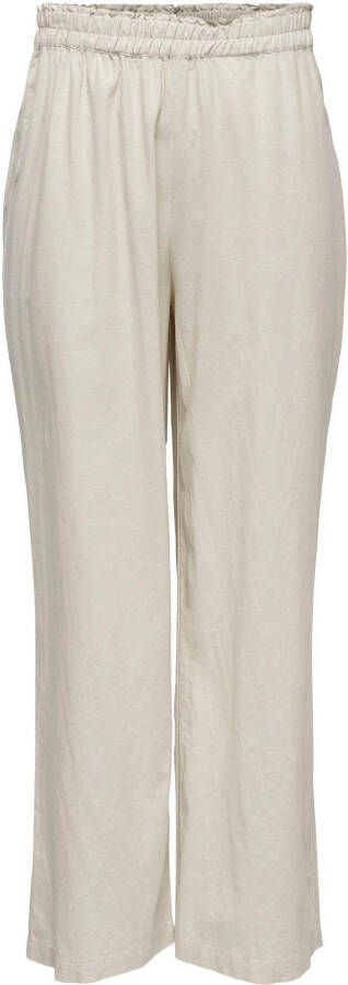 Only Comfortbroek ONLTOKYO HW LINEN BLEND ST PANT