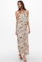 ONLY gebloemde maxi jurk ONLWINNER ecru roze groen bruin blauw - Thumbnail 2