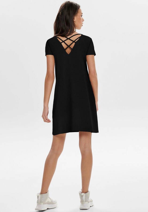 Only Mini-jurk ONLBERA BACK LACE UP S S DRESS JRS NOOS