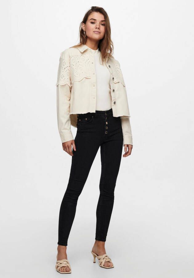 Only Overhemdjasje ONLELENA LIFE CROCHET JACKET met gehaakte details