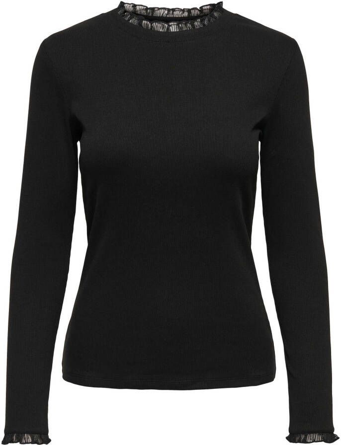 Only Shirt met lange mouwen ONLLESLIE L S LACE MIX TOP JRS - Foto 5
