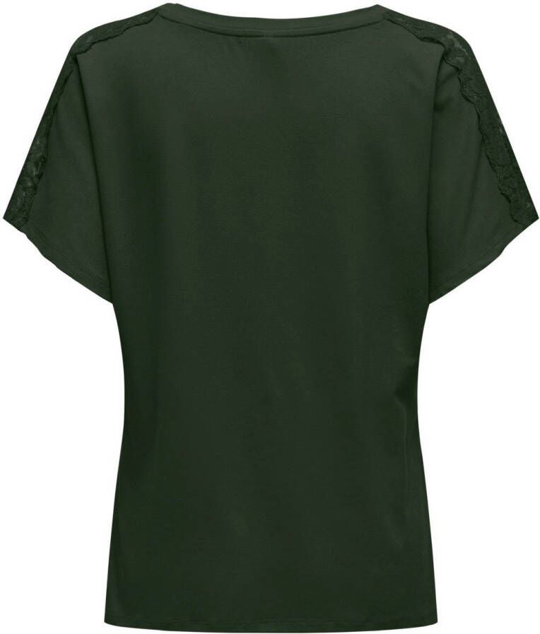 Only Shirt met V-hals ONLMOSTER S S V-NECK LACE TOP JRS