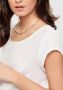 Only Wijdvallende korte mouwen top Losse korte mouw top Black White Dames - Thumbnail 11