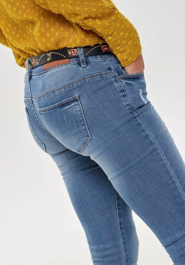 Only Skinny fit jeans ONLCORAL LIFE met kleine destroyed-effecten