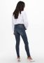 Only Blauwe effen jeans met ritssluiting en knoopsluiting voor vrouwen Blue Dames - Thumbnail 4