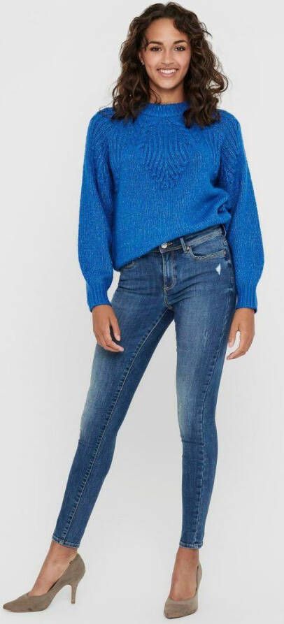 Only Skinny fit jeans ONLWAUW met lichte destroyed-effecten