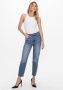 ONLY high waist straight fit jeans ONLEMILY light medium blue denim - Thumbnail 6