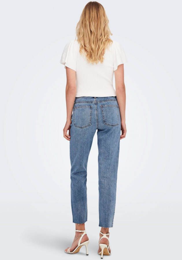 Only Straight jeans ONLEMILY HW ST CR ANK RAW BTN MAE06