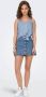 ONLY gestreepte crop top ONLLECEY lichtblauw wit - Thumbnail 6