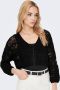 Only Kort gebreid jack met broderie anglaise model 'BEACH LIFE' - Thumbnail 5