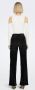 ONLY high waist wide leg jeans ONLMADISON washed black denim - Thumbnail 4