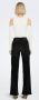 ONLY high waist wide leg jeans ONLMADISON washed black denim - Thumbnail 3