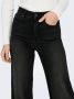 ONLY high waist wide leg jeans ONLMADISON washed black denim - Thumbnail 4