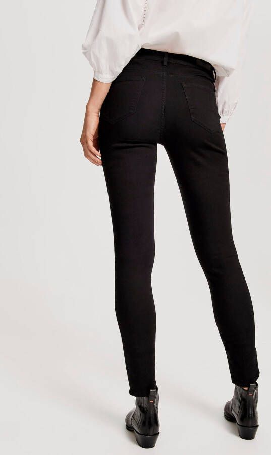 OPUS Skinny fit jeans Elma black in five-pocketsmodel