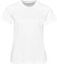 Opus T-shirt met geribde ronde hals model 'Samun' - Thumbnail 3